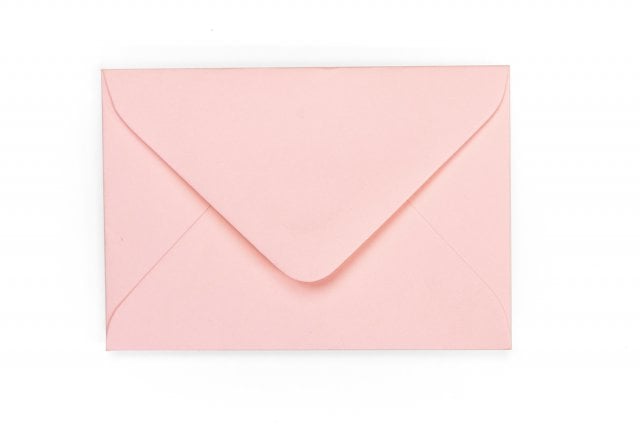 Envelopes 65x94mm, cor-de-rosa