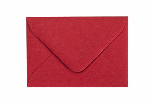 Envelopes 65x94mm, vermelho escuro