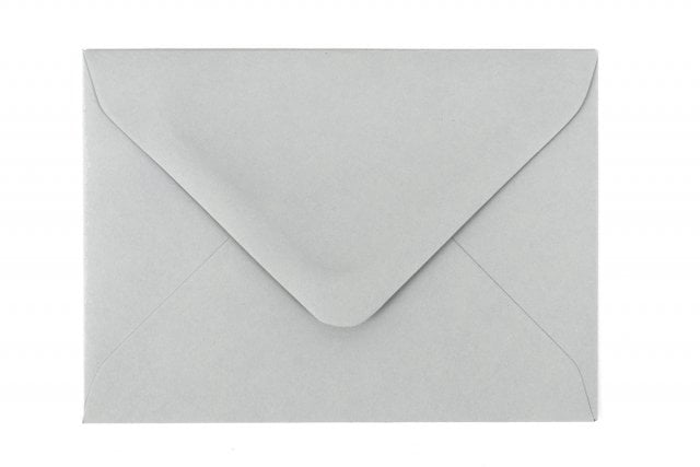 Envelopes 65x94mm, cinzento claro