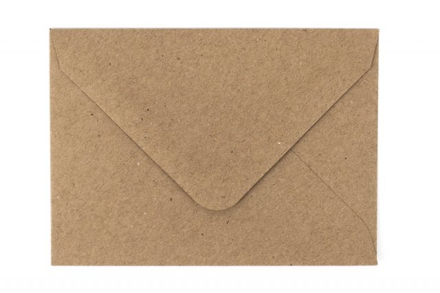 Envelopes 62x94mm, papel kraft