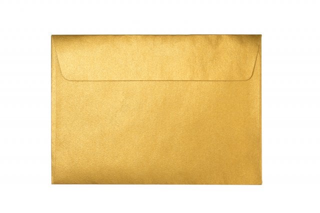 Envelopes DIN B6 adesivos, dourados