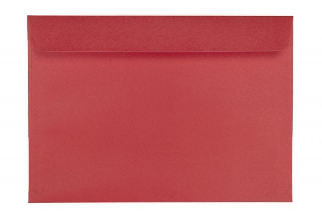 Envelopes DIN C5 adesivos, impressão vermelha