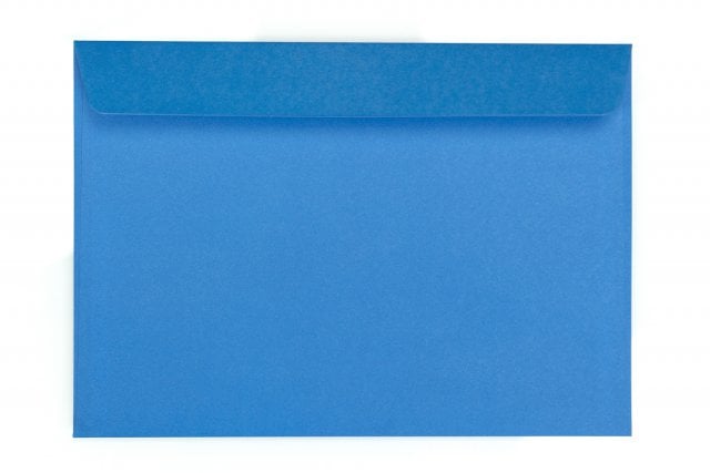 Envelopes DIN C5 adesivos, impressão azul