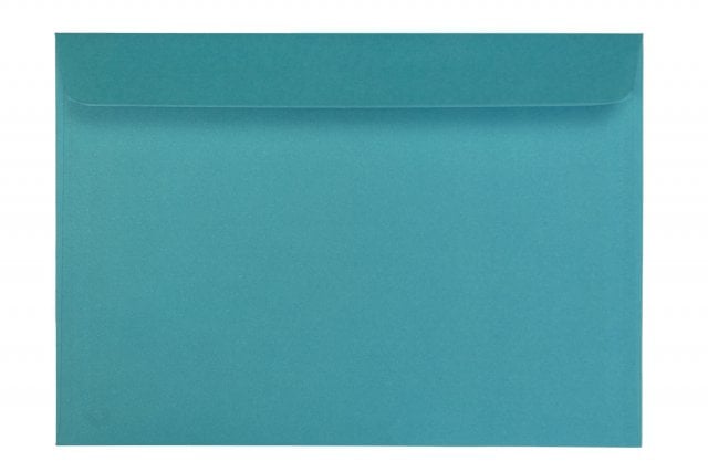 Envelopes DIN C5 adesivos, impressão turquesa