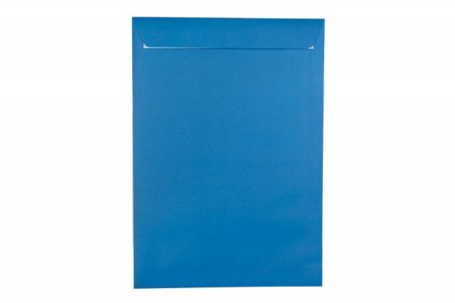 Envelopes DIN C4 adesivos, impressão azul