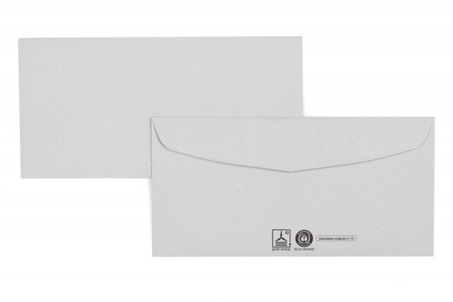 Envelopes DIN longo+, cinzento reciclado