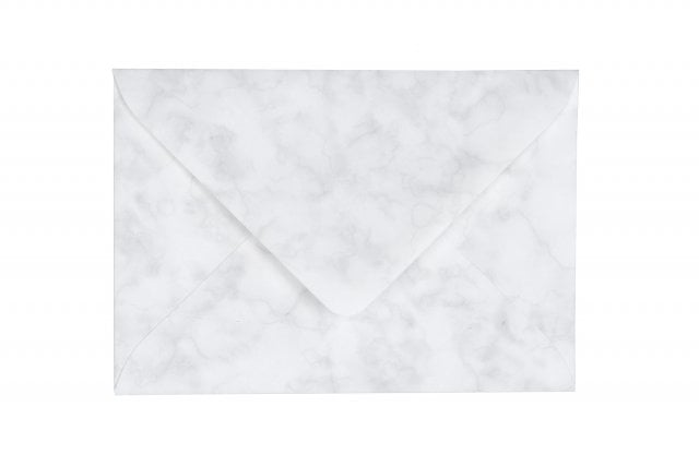 Envelopes DIN C6, branco marmoreado