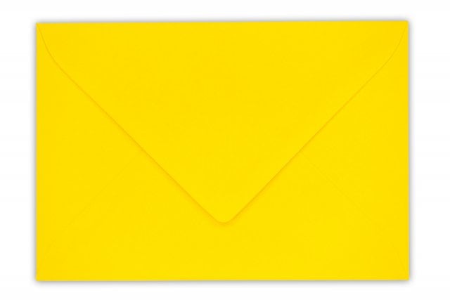 Envelopes DIN C6, amarelo dourado