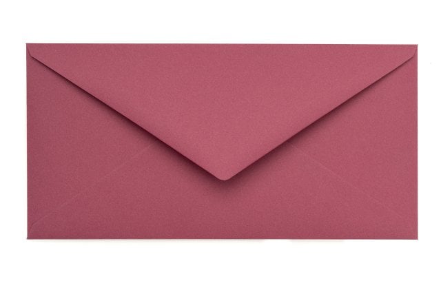 Envelopes DIN longo, cor framboesa