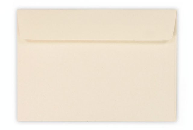 Envelopes DIN C6 adesivos, creme