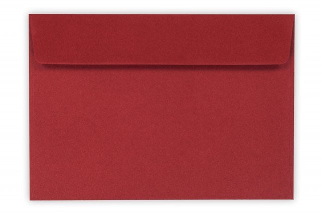 Envelopes DIN C6 adesivos, vermelho escuro