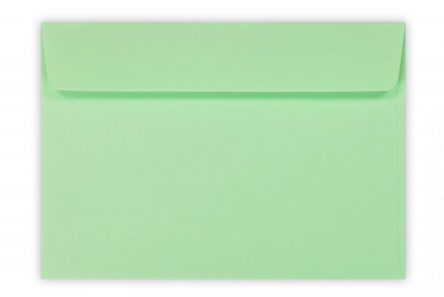Envelopes DIN C6 adesivos, verde claro