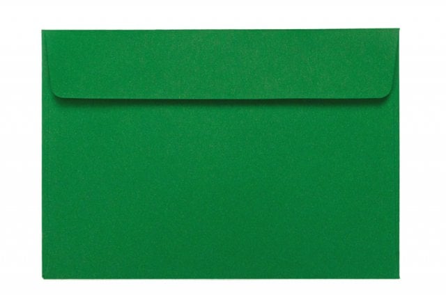 Envelopes DIN C6 adesivos, verde escuro