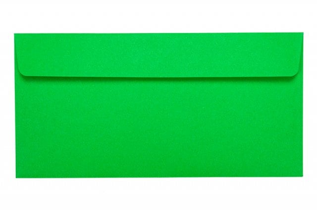 Envelopes DIN adesivos longos, verde