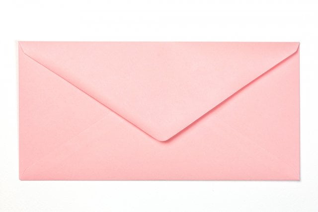 Envelopes DIN longos, cor-de-rosa