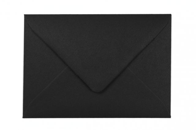 Envelopes DIN C6, preto