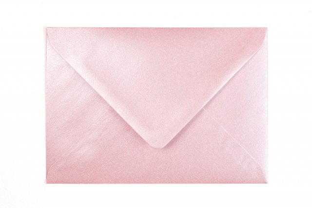 Envelopes DIN C6, cor-de-rosa madrepérola
