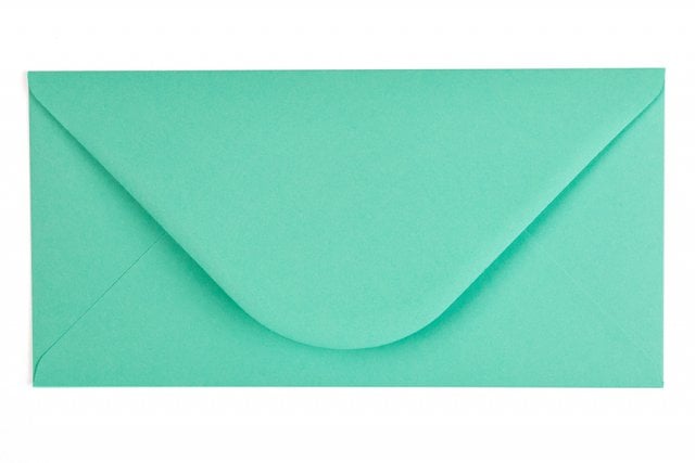 Envelopes DIN longos, azul-verde