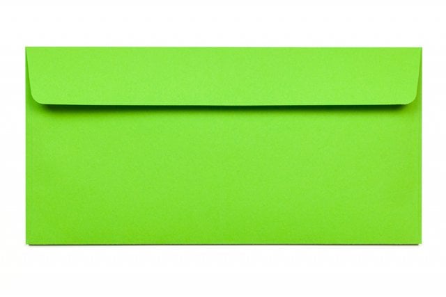 Envelopes DIN adesivos longos, verde intensivo