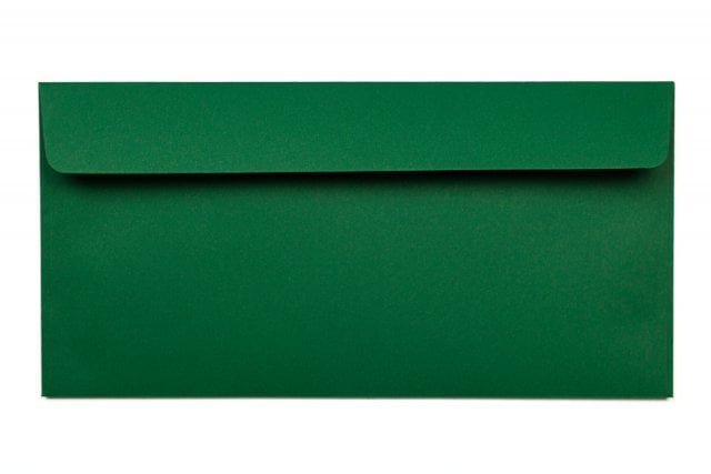 Envelopes DIN adesivos longos, verde escuro