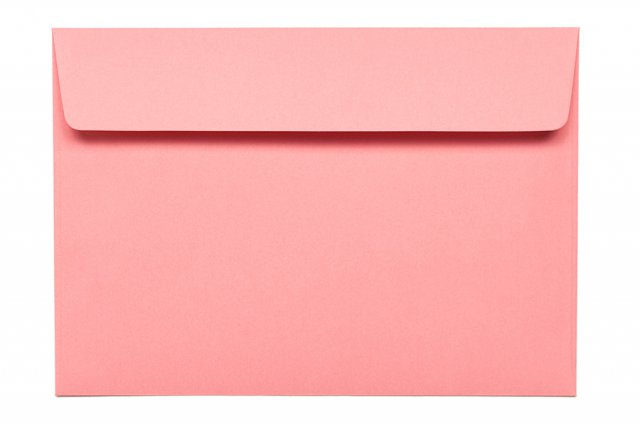 Envelopes DIN C6 adesivos, cor-de-rosa