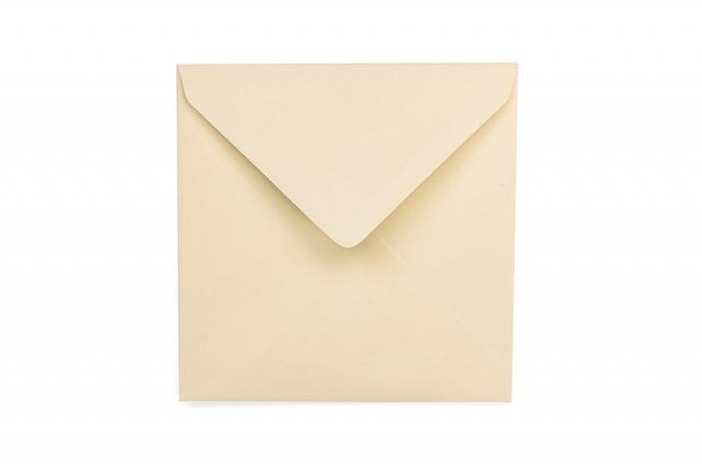 Envelopes quadrados 130x130 mm, creme