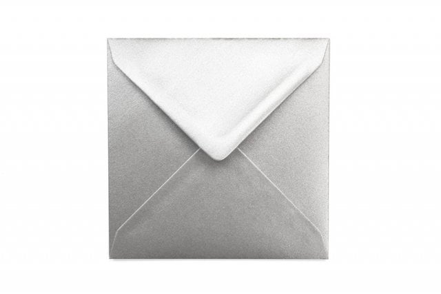 Envelopes quadrados 130x130 mm, prateados