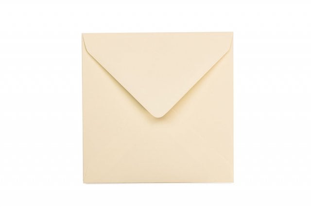 Envelopes quadrados 155x155 mm, creme