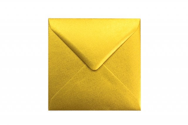 Envelopes quadrados 155x155 mm, dourados