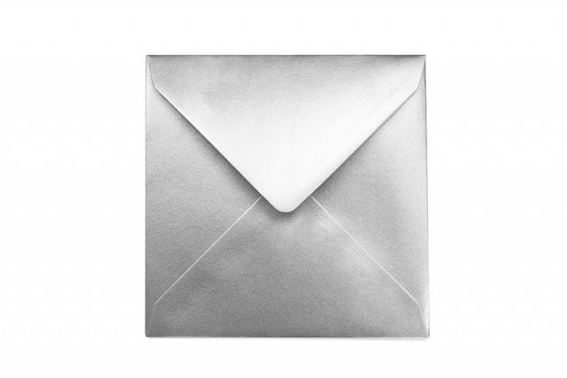Envelopes quadrados 155x155 mm, prateados
