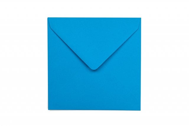 Envelopes quadrados 155 x 155 mm, azul