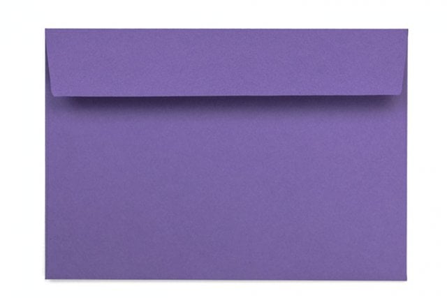 Envelopes DIN C6 adesivos, roxos