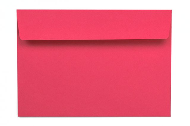 Envelopes DIN C6 adesivos, cor-de-rosa