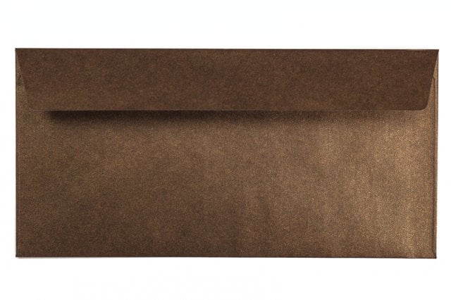 Envelopes DIN adesivos longos, bronze