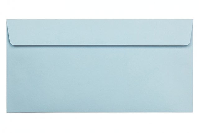 Envelopes DIN adesivos longos, azul claro