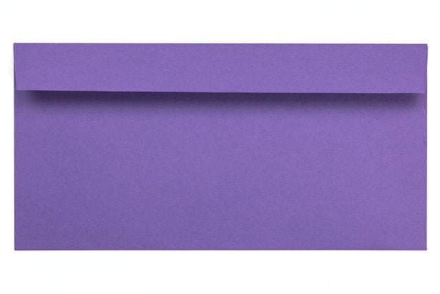 Envelopes DIN adesivos longos, roxo