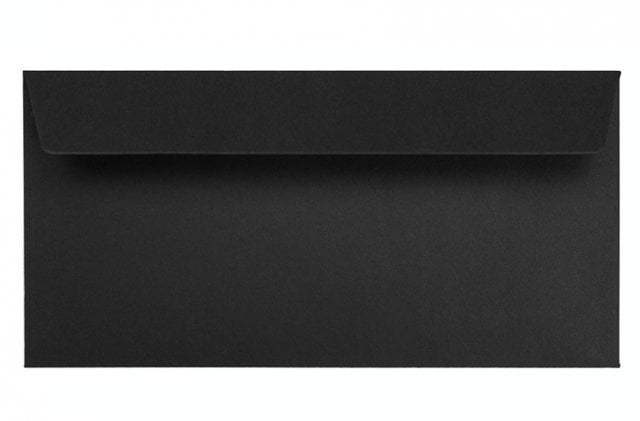 Envelopes DIN longo adesivo, preto