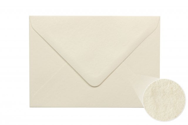 Envelopes DIN C6, creme, textura martelada