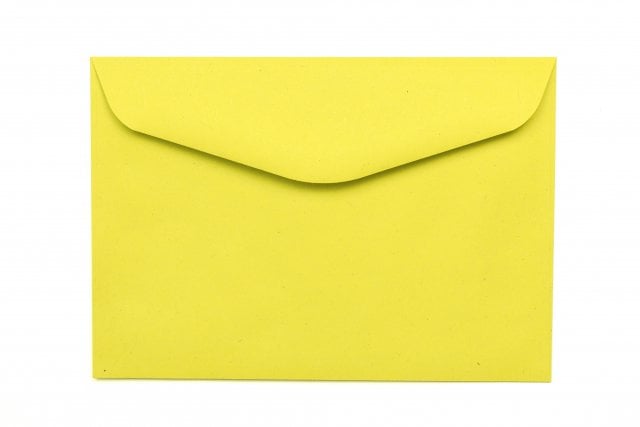 Envelopes DIN C6, amarelo reciclado