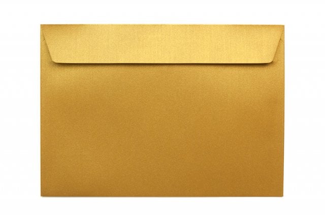 Envelopes DIN C5 adesivos, dourados