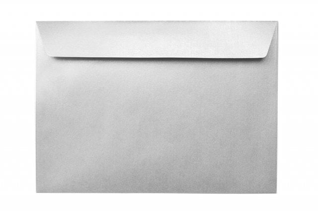 Envelopes DIN C5 adesivos, prateados