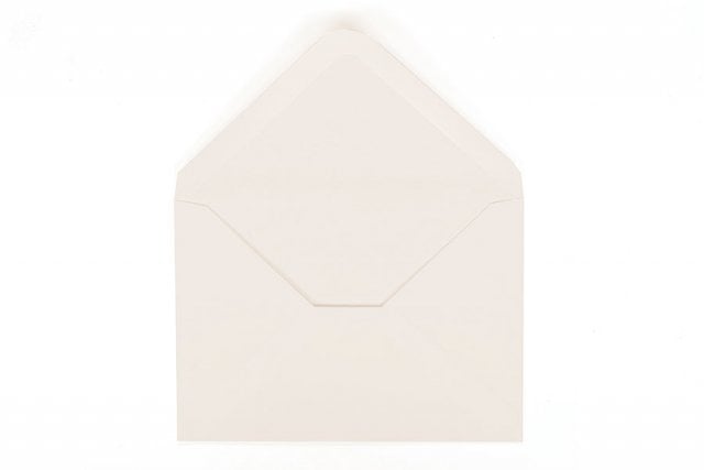 Envelopes DIN C6, branco-creme com forro