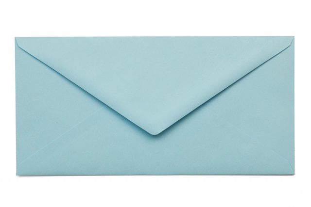 Envelopes DIN longos, azul claro