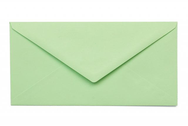 Envelopes DIN compridos, verde menta