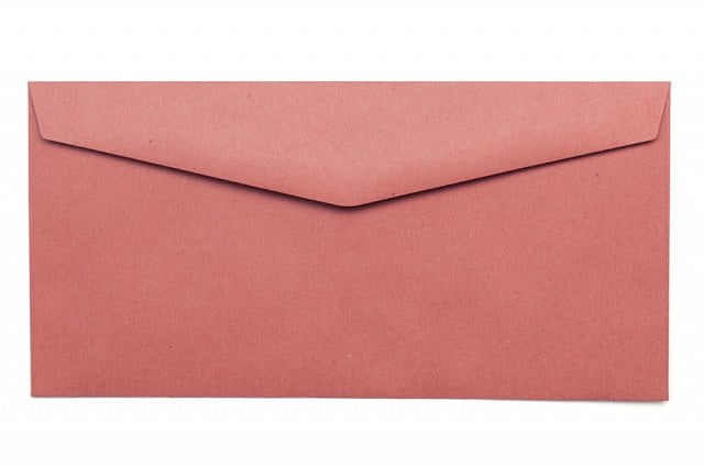 Envelopes DIN longos, vermelho reciclado
