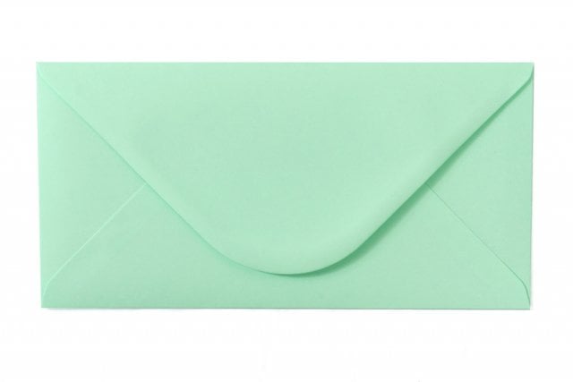 Envelopes DIN longos, verde pastel