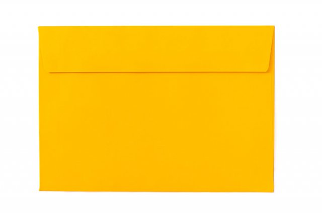Envelopes DIN C6 adesivos, amarelo escuro