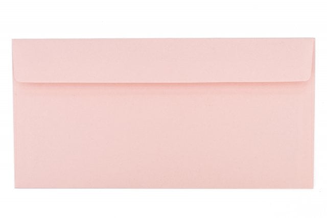 Envelopes DIN adesivos longos, cor-de-rosa pálido