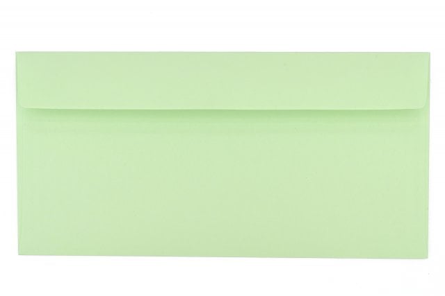 Envelopes DIN adesivos longos, verde claro