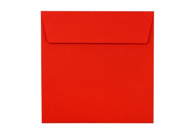 Envelopes quadrados 160x160 mm, vermelho